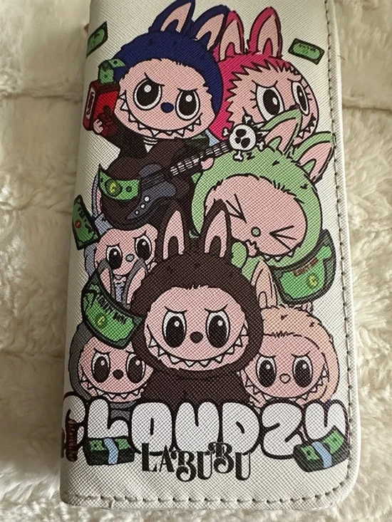 LaBubu Loud Plush Character Zip Wallet - Multi Colored NWT - Picture 2 of 6